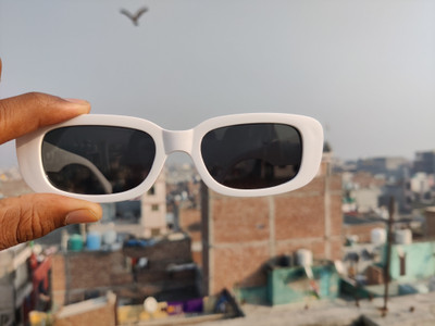 SDEEP Rectangular Sunglasses(For Men & Women, Black)