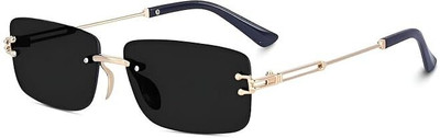 IMSZZ Rectangular Sunglasses(For Boys & Girls, Black)