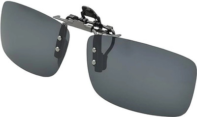 VisionX Rectangular, Spectacle  Sunglasses(For Men & Women, Black)