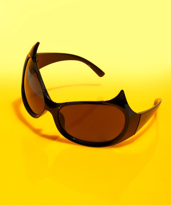 French Accent Wrap-around Sunglasses(For Men, Black)