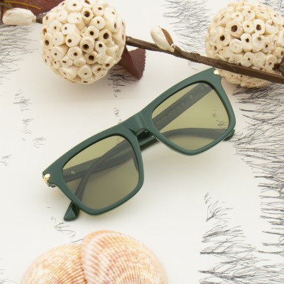 Ted Smith Wayfarer Sunglasses(For Men & Women, Green)