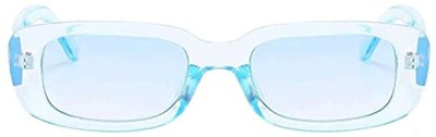 We Inspired Rectangular, Retro Square Sunglasses(For Men & Women, Blue)