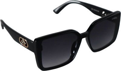 Pushpa Traders Rectangular Sunglasses(For Boys & Girls, Black)