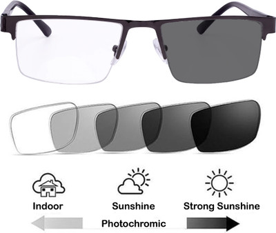 Redleaf Rectangular Sunglasses(For Men & Women, Clear, Grey)