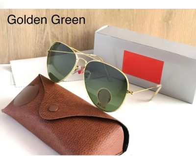 Dark Romance Aviator Sunglasses(For Men, Green)