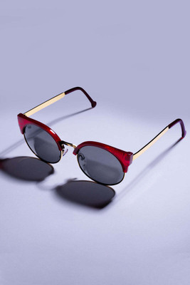 French Crown Cat-eye Sunglasses(For Women, Black)