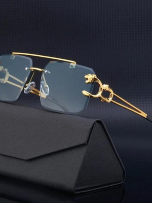 ATOUCH Rectangular Sunglasses(For Men & Women, Black)