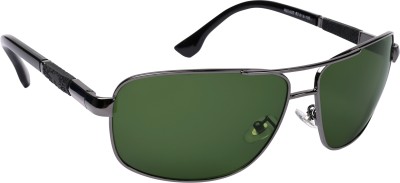 Roadster Wayfarer, Rectangular Sunglasses(For Men, Green)