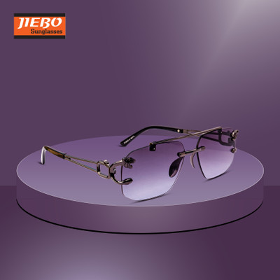 jiebo Rectangular Sunglasses(For Men & Women, Violet)