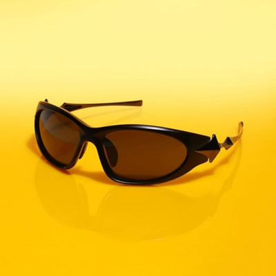 ZOSMIC Rectangular Sunglasses(For Men & Women, Black)