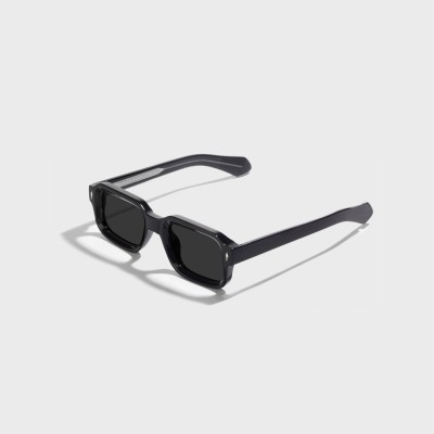 SAM AND MARSHALL Rectangular Sunglasses(For Men & Women, Black)