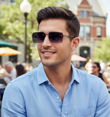 SUMMER DREAM Rectangular Sunglasses(For Men & Women, Grey)