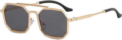 SpadeAces Retro Square Sunglasses(For Men & Women, Black)