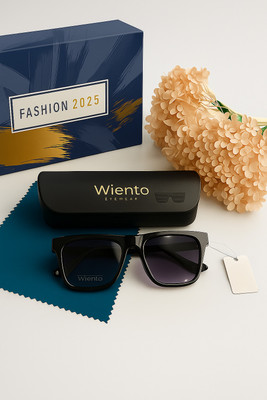 WIENTO EYEWEAR Wayfarer Sunglasses(For Men & Women, Black)