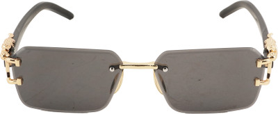 Bayberry Rectangular Sunglasses(For Men, Black)