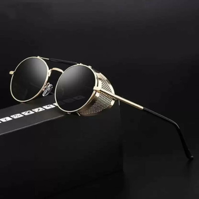 Shade House Round Sunglasses(For Men, Black)