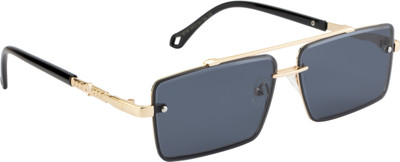 Fair-x Rectangular Sunglasses(For Men & Women, Black)