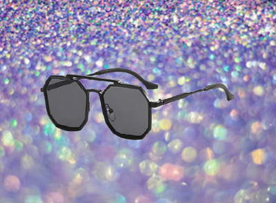 SpadeAces Retro Square Sunglasses(For Men & Women, Black)