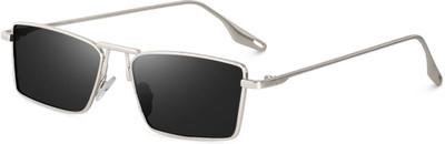 CREATURE Rectangular Sunglasses(For Men & Women, Black)
