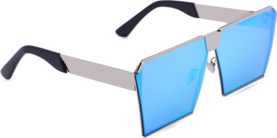 Overfly Retro Square Sunglasses(For Men, Blue)