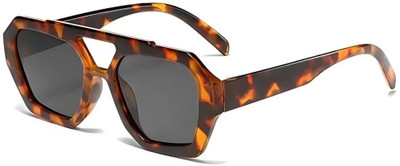 Menaal creation Retro Square Sunglasses(For Men & Women, Black)