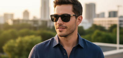 Sunglance Retro Square, Rectangular Sunglasses(For Men & Women, Black)