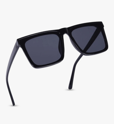 Sunglasses Retro Square, Spectacle , Clubmaster, Over-sized, Rectangular Sunglasses(For Men & Women, Black)