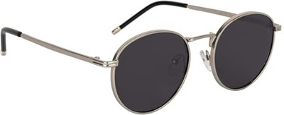 indob Round Sunglasses(For Men, Black)