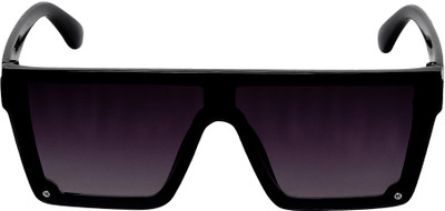 TheWhoop Rectangular Sunglasses(For Men, Black)