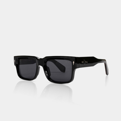 moonx Rectangular Sunglasses(For Men & Women, Black)