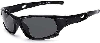 TOUGH STYLE Wrap-around Sunglasses(For Boys & Girls, Black)