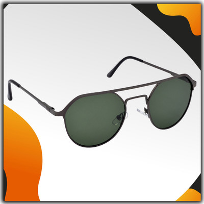 Hrinkar Round Sunglasses(For Men & Women, Green)