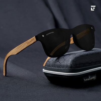 Eyewearlabs Retro Square, Wayfarer Sunglasses(For Men & Women, Black)