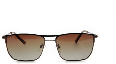 HEXXA Rectangular Sunglasses(For Men, Brown)