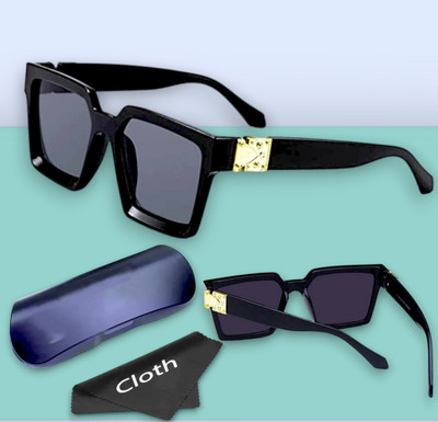 Capitalpoint Sports, Spectacle , Rectangular, Retro Square Sunglasses(For Men & Women, Black)