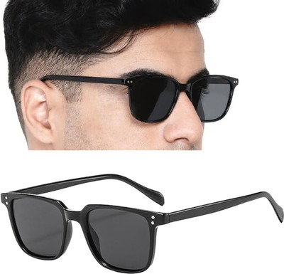 ROADWAY Wayfarer, Retro Square Sunglasses(For Men & Women, Black)