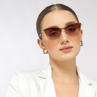 Eyejack Cat-eye Sunglasses(For Women, Brown, Clear)