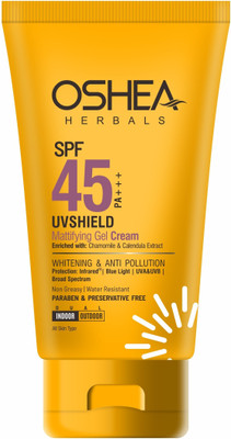 OSHEA Sunscreen - SPF 45 PA+++ UVShield Mattifying Gel Cream(120 g)