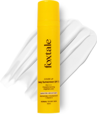 Foxtale Sunscreen - SPF 70 PA++++ Dewy Sunscreen with Naicinamide(50 ml)
