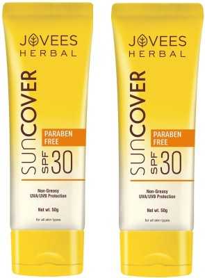 JOVEES Sunscreen - SPF 30 PA+++ Sun Cover Sandalwood Pack of 2(50 g)