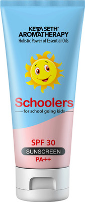 KEYA SETH AROMATHERAPY Sunscreen - SPF 30 PA++ Schoolers Sunscreen Broad Spectrum for School-going Kids Boy & Girl No Paraben(50 ml)