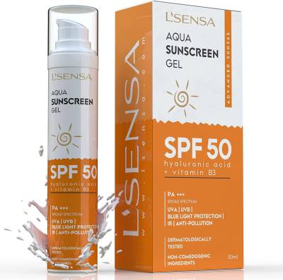 L’SENSA Sunscreen SPF 50 with Hyaluronic Acid | Water Proof |Made with Korean Technology - SPF 50 PA+++