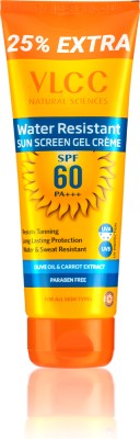 VLCC Sunscreen - SPF 60 PA+++ Water Resistant Sunscreen Gel Cream(100 g)