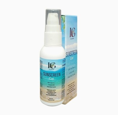 IVORYGLOW Sunscreen - SPF 50 PA++ Sunscreen gel SPF 50, PA++, UVA/UVB protection, enriched with vitamin c & e(60 g)