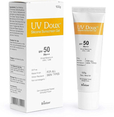 Brinton Sunscreen - SPF 50 PA+++ Face & Body Sunscreen gel with SPF 50 in Matte Finish and Oil Free Formula| Water Resistant Sunscreen| Protection against UVA/UVB Rays(100 g)