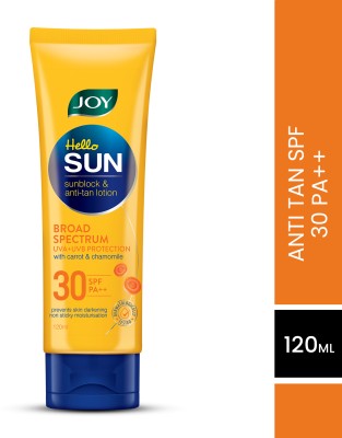 Joy Sunscreen - SPF 30 PA++ Hello Sun SunBlock & Anti-Tan Lotion Sunscreen(120 ml)