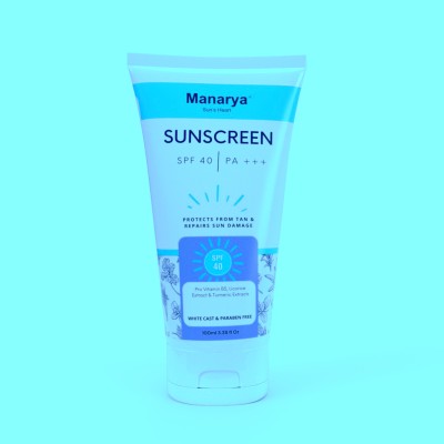 Manarya Sunscreen - SPF 40 PA+++ Sun's Heart Invisible Gel Sunscreen- Oil Free, Broad Spectrum with No White Cast(100 ml)