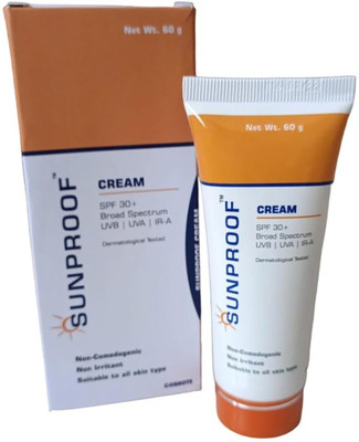 Sunproof Sunscreen - SPF 50 PA+++ SUN PROOF SUNSCREEN CREAM Pack of 2(60 g)