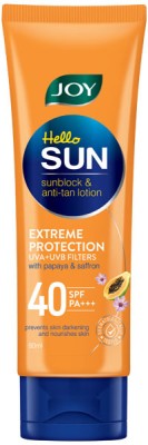 Joy Sunscreen - SPF 40 PA+++ Hello Sun Sunblock & Anti Tan Lotion Sunscreen(60 ml)