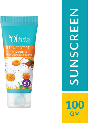 Olivia Sunscreen - SPF 50 UVA, UVB Protection, Ultra Protect ++(100 g)